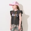 エックスガール ステージス(X-girl STAGES)のデニムフリルヴィンテージロゴ半袖Tシャツ11