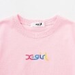 エックスガール ステージス(X-girl STAGES)の【人気商品再入荷】【直営店で取り扱い無し】袖フリル落書ロゴ半袖Tシャツ2