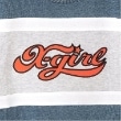 エックスガール ステージス(X-girl STAGES)の配色切替ロゴアップリケ半袖Tシャツ4