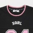 エックスガール ステージス(X-girl STAGES)のナンバリングメッシュ切替ショート半袖T2