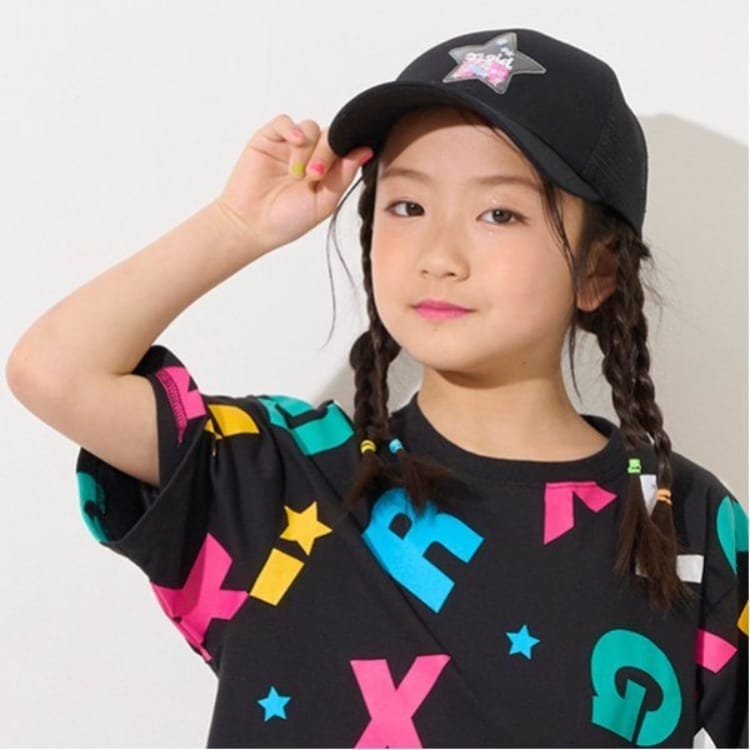 エックスガール ステージス(X-girl STAGES)のPVCスターモチーフメッシュキャップ キャップ