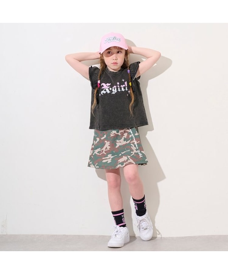 エックスガール ステージス(X-girl STAGES)のスタッズサイドプリーツスカート5