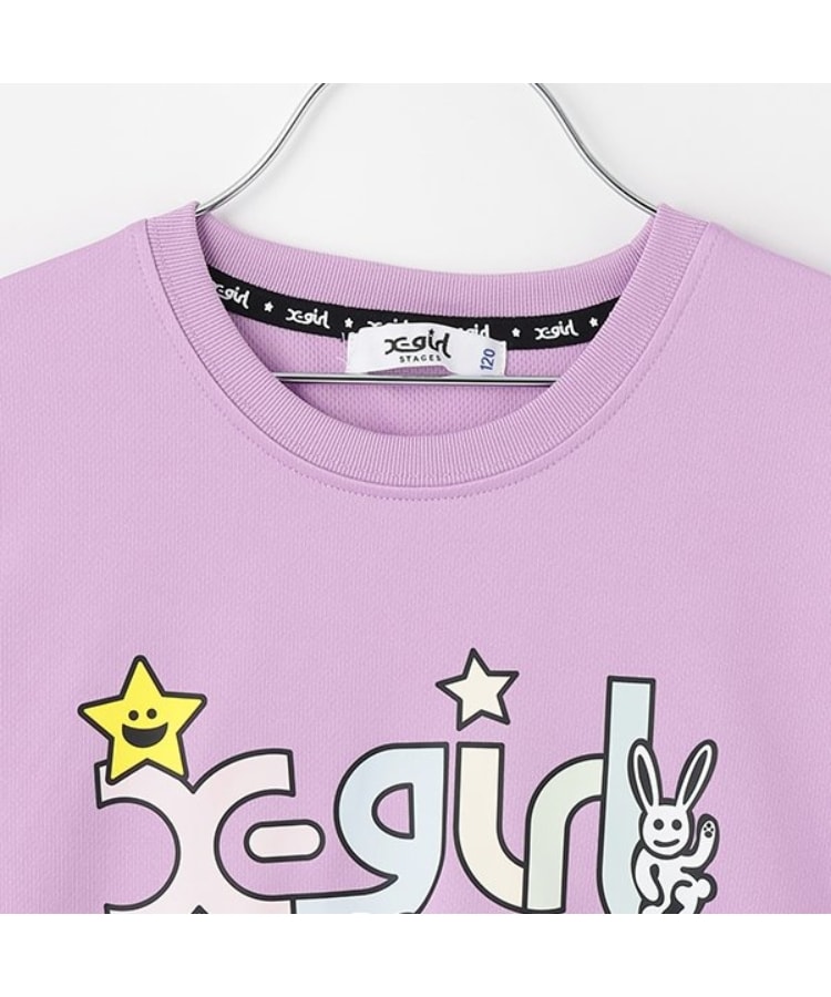 エックスガール ステージス(X-girl STAGES)のキラッキーウォーターギミック半袖Tシャツ2