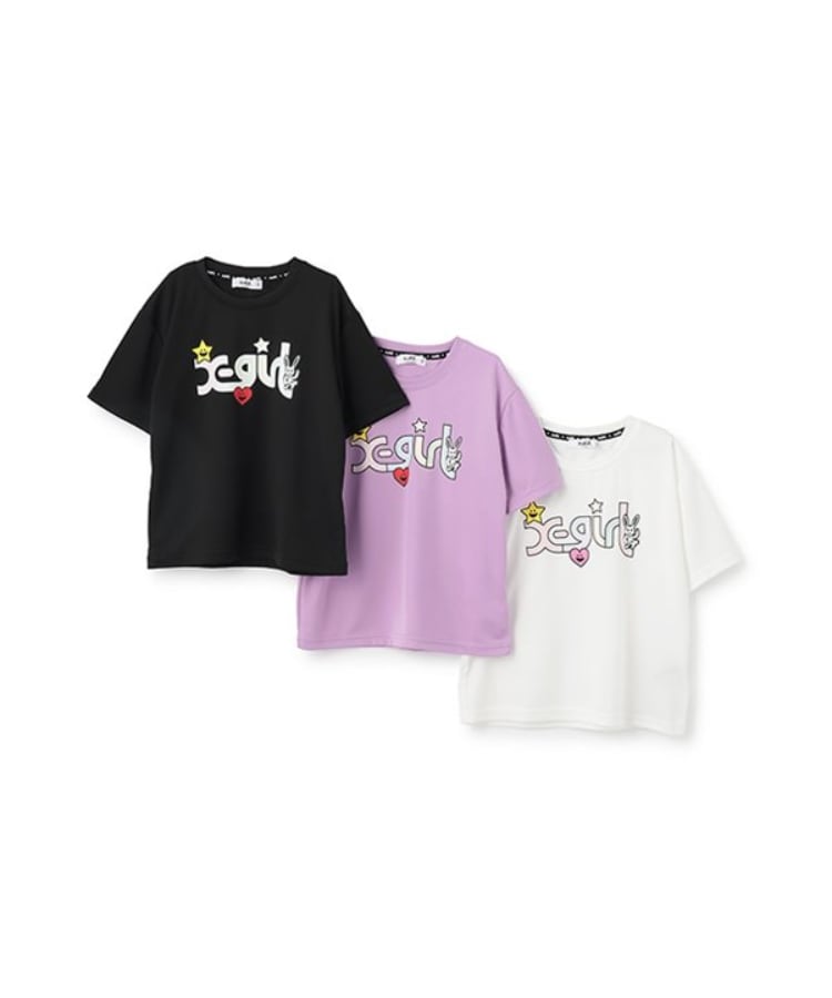 エックスガール ステージス(X-girl STAGES)のキラッキーウォーターギミック半袖Tシャツ7