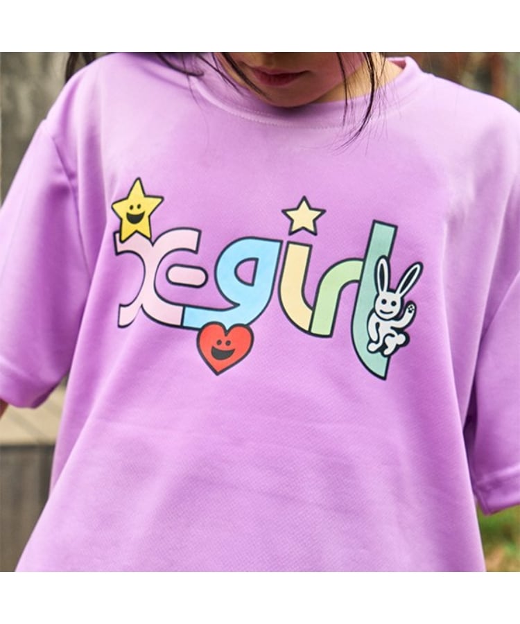 エックスガール ステージス(X-girl STAGES)のキラッキーウォーターギミック半袖Tシャツ21