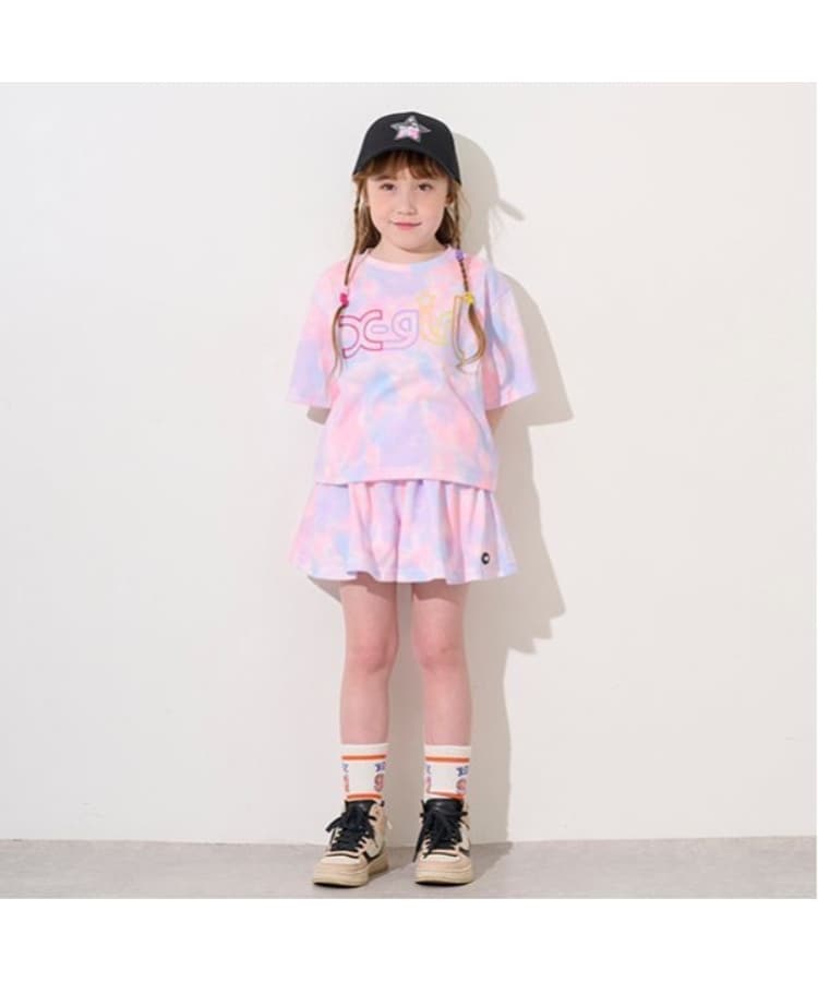 ロゴライン半袖Tシャツ&スカパンセット（セットアップ） | X