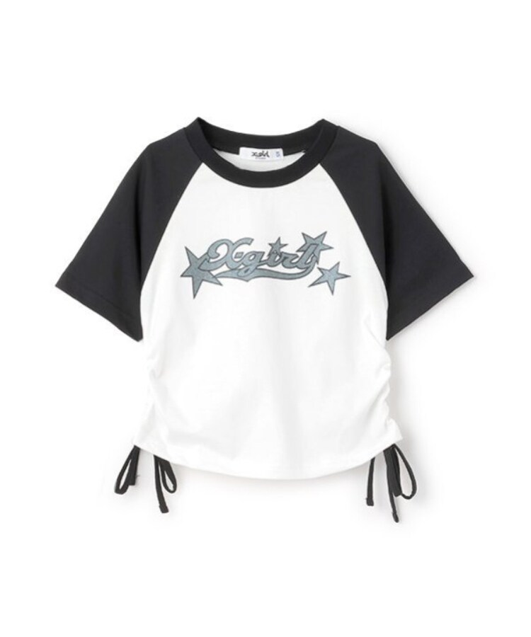 エックスガール ステージス(X-girl STAGES)のロゴラメシャーリング半袖Tシャツ9