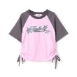 エックスガール ステージス(X-girl STAGES)のロゴラメシャーリング半袖Tシャツ10