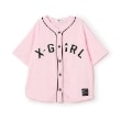 エックスガール ステージス(X-girl STAGES)のロゴアップリケベースボール半袖シャツ17