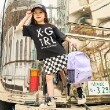 エックスガール ステージス(X-girl STAGES)のロゴラインシアークルーソックス9