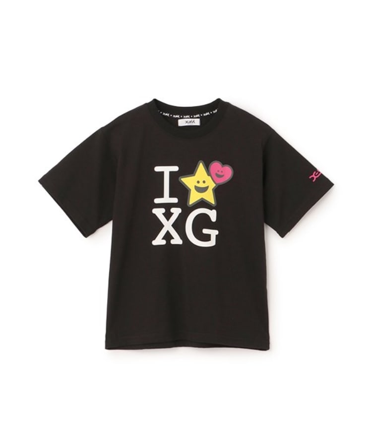エックスガール ステージス(X-girl STAGES)のI☆XG半袖Tシャツ ブラック(219)