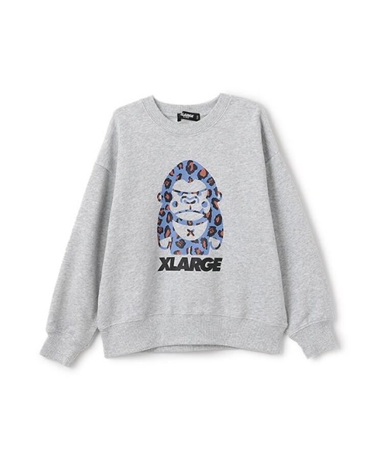 エクストララージ キッズ(XLARGE KIDS)の★ヒョウガラファニーゴリラトレーナー グレー(112)