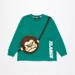 エクストララージ キッズ(XLARGE KIDS)のファニーゴリラポーチ長袖Tシャツ ブルーグリーン(097)