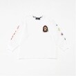 エクストララージ キッズ(XLARGE KIDS)のファニーゴリラ&車長袖Tシャツ ホワイト(001)
