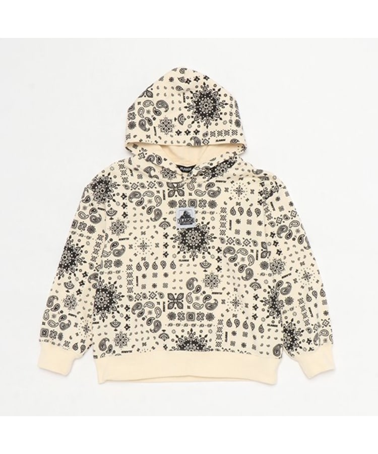 エクストララージ キッズ(XLARGE KIDS)の総柄ペイズリーパーカー アイボリー(104)