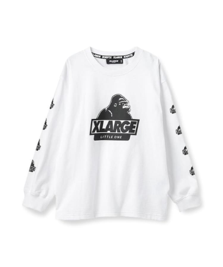エクストララージ キッズ(XLARGE KIDS)の袖ロゴスランテッドOGゴリラ長袖Tシャツ1
