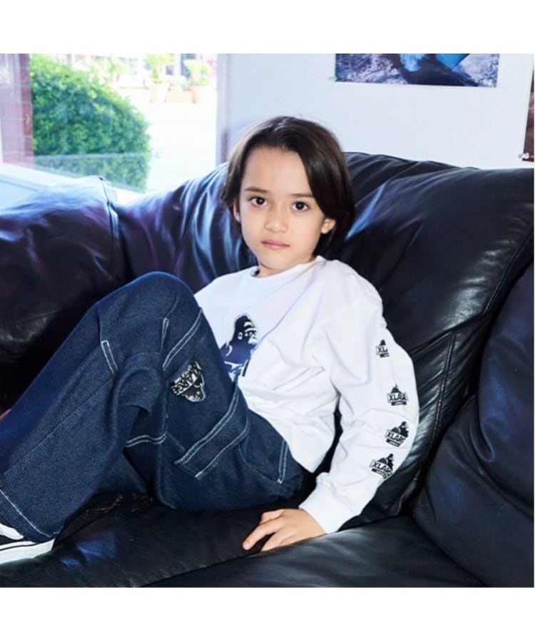 エクストララージ キッズ(XLARGE KIDS)の袖ロゴスランテッドOGゴリラ長袖Tシャツ12