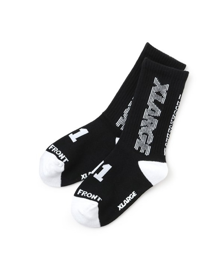 エクストララージ キッズ(XLARGE KIDS)のナンバリングリブソックス ブラック(219)
