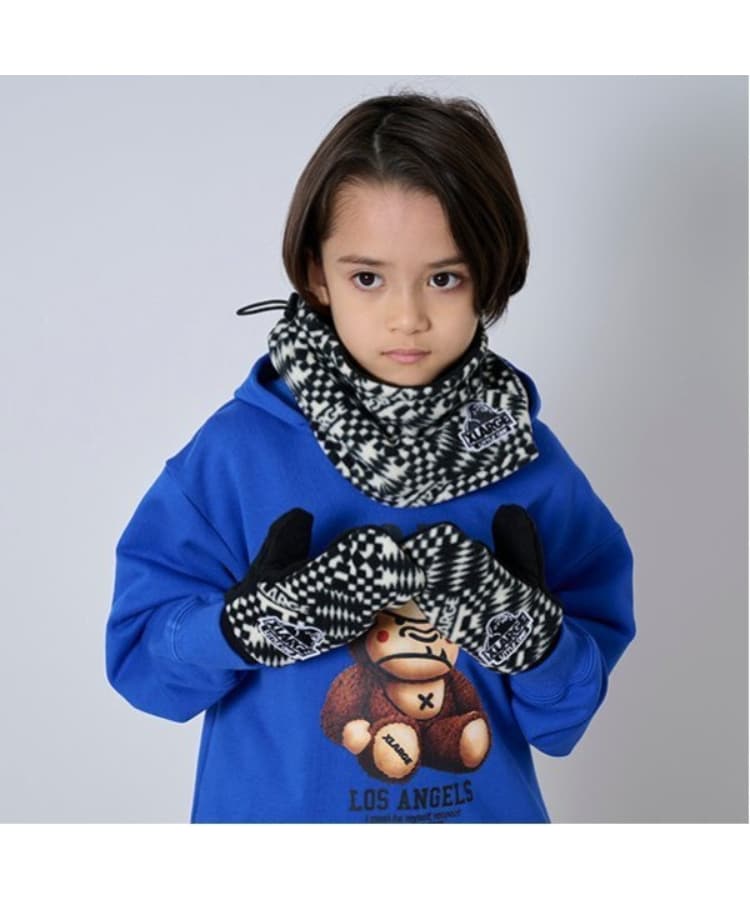 エクストララージ キッズ(XLARGE KIDS)のフリースミトン ブラック(219)