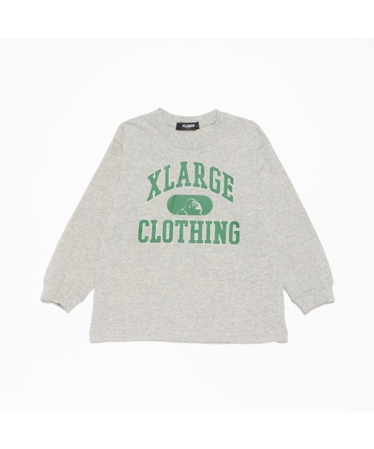エクストララージ キッズ(XLARGE KIDS)のカレッジロゴ長袖Tシャツ グレー(112)