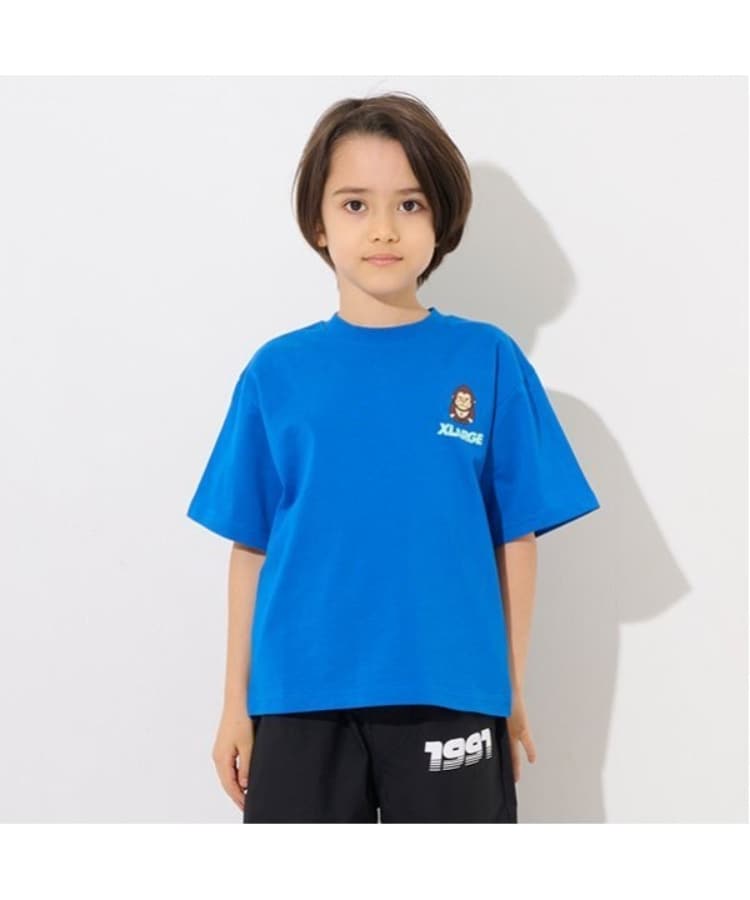 エクストララージ キッズ(XLARGE KIDS)のバックロゴ半袖Tシャツ ブルー(091)