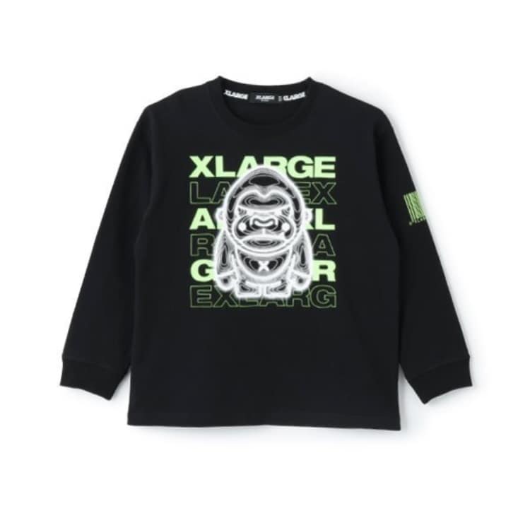 エクストララージ キッズ(XLARGE KIDS)のサイバーファニーゴリラ長袖Tシャツ Ｔシャツ
