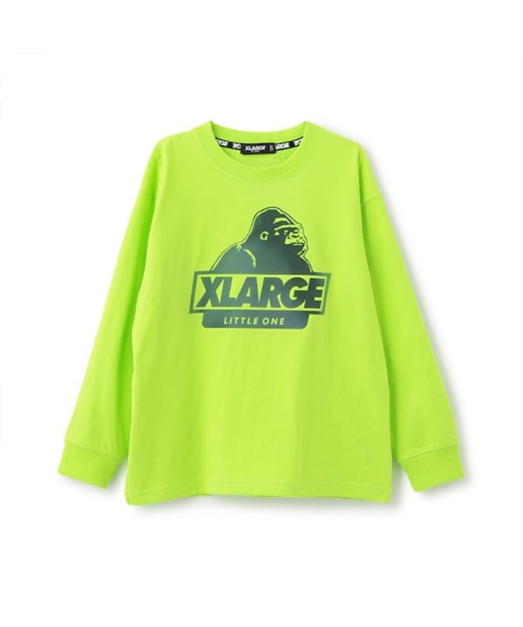 エクストララージ キッズ(XLARGE KIDS)のホログラムスランテッドOG長袖Tシャツ イエロー(031)