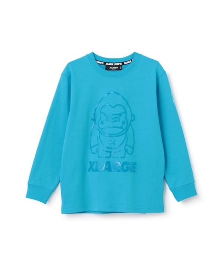 エクストララージ キッズ(XLARGE KIDS)のファニーゴリラジェルプリント長袖Tシャツ ブルー(091)