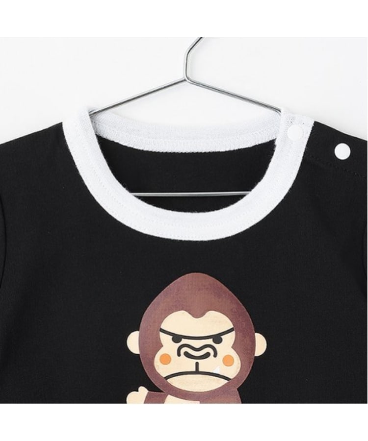 エクストララージ キッズ(XLARGE KIDS)の総柄ファニーゴリラ半袖ベビーセットアップ3