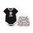 エクストララージ キッズ(XLARGE KIDS)の総柄ファニーゴリラ半袖ベビーセットアップ ブラック(219)