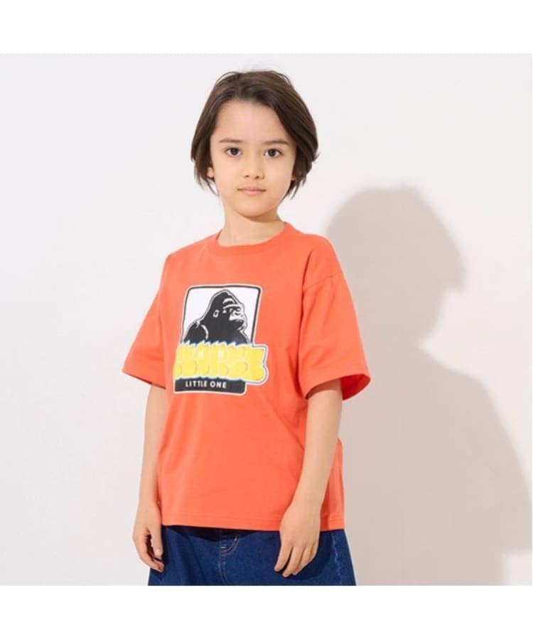 エクストララージ キッズ(XLARGE KIDS)のOGゴリラ&グラフィティロゴ半袖Tシャツ オレンジ(066)