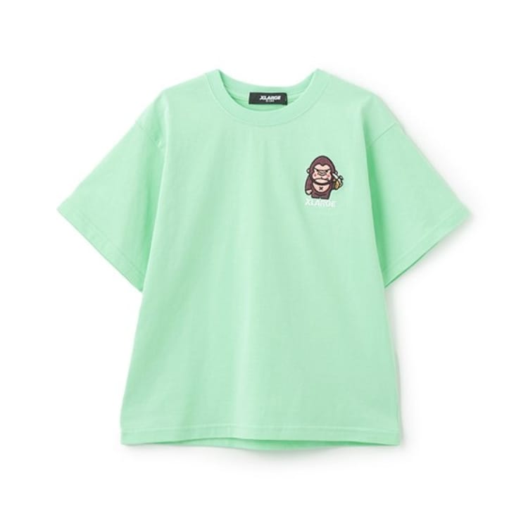 エクストララージ キッズ(XLARGE KIDS)の【人気商品再入荷】【直営店で取り扱い無し】ワンポイントゴリラ&後首バナナ 半袖Tシャツ Ｔシャツ