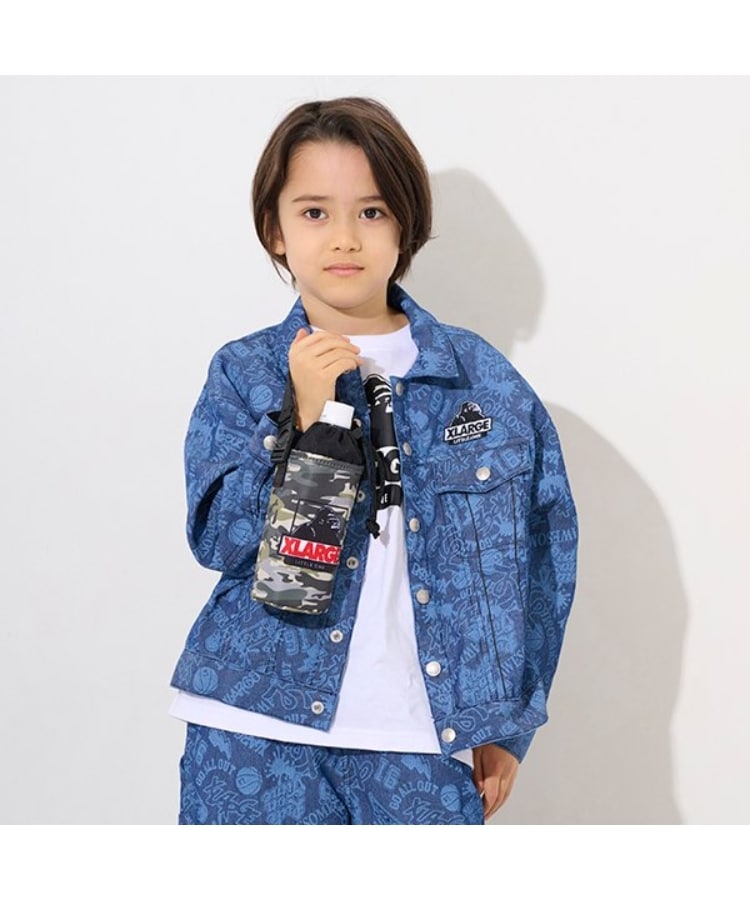 エクストララージ キッズ(XLARGE KIDS)のOGゴリラ&カモ柄水筒カバー カーキ(027)