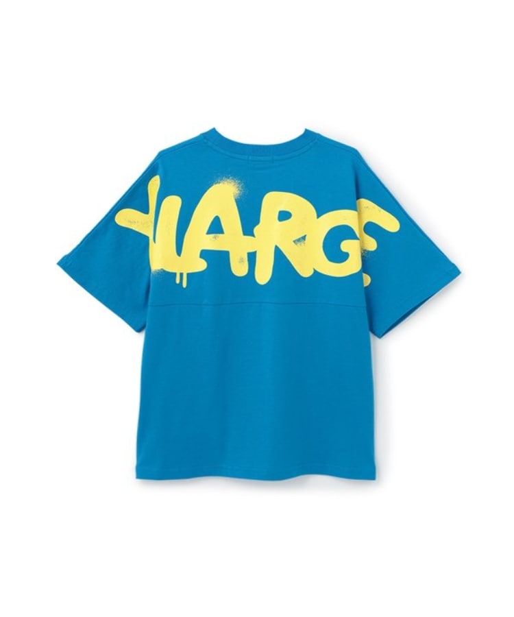 エクストララージ キッズ(XLARGE KIDS)のバックスプレーロゴ半袖Tシャツ ブルー(091)