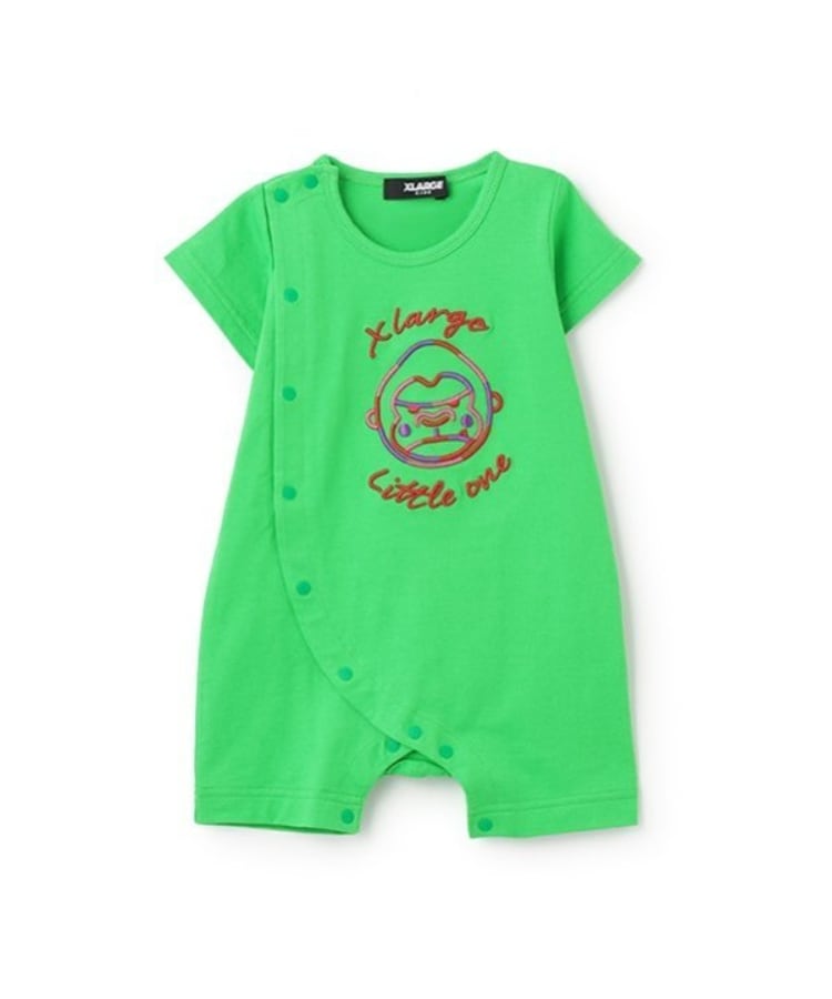 エクストララージ キッズ(XLARGE KIDS)のマルチファニーゴリラショートオール グリーン(022)