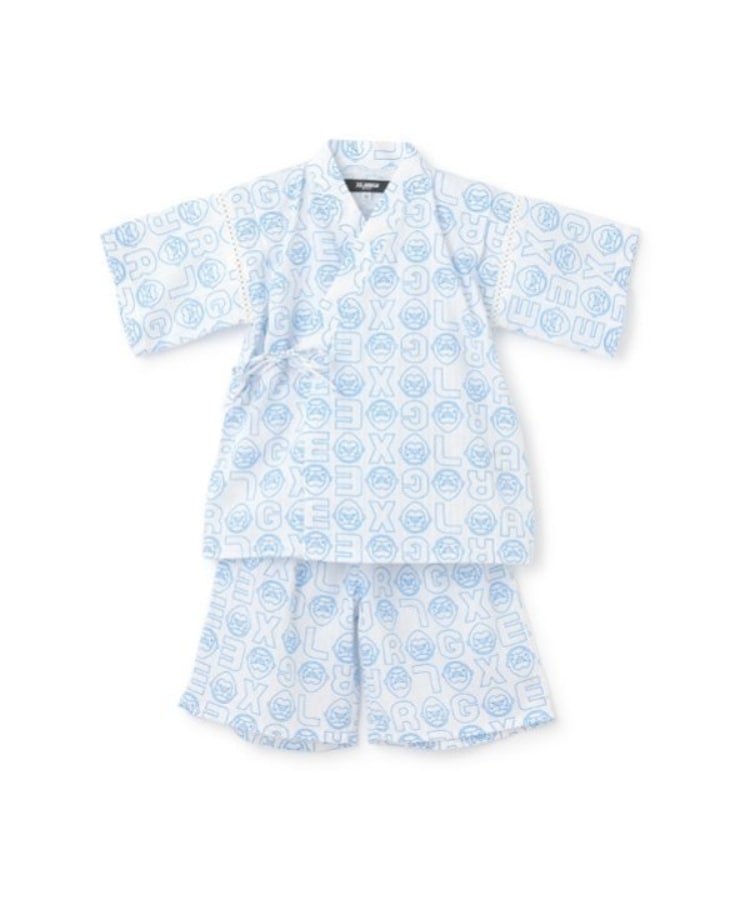 エクストララージ キッズ(XLARGE KIDS)のファニーゴリラ総柄甚平 ホワイト(001)