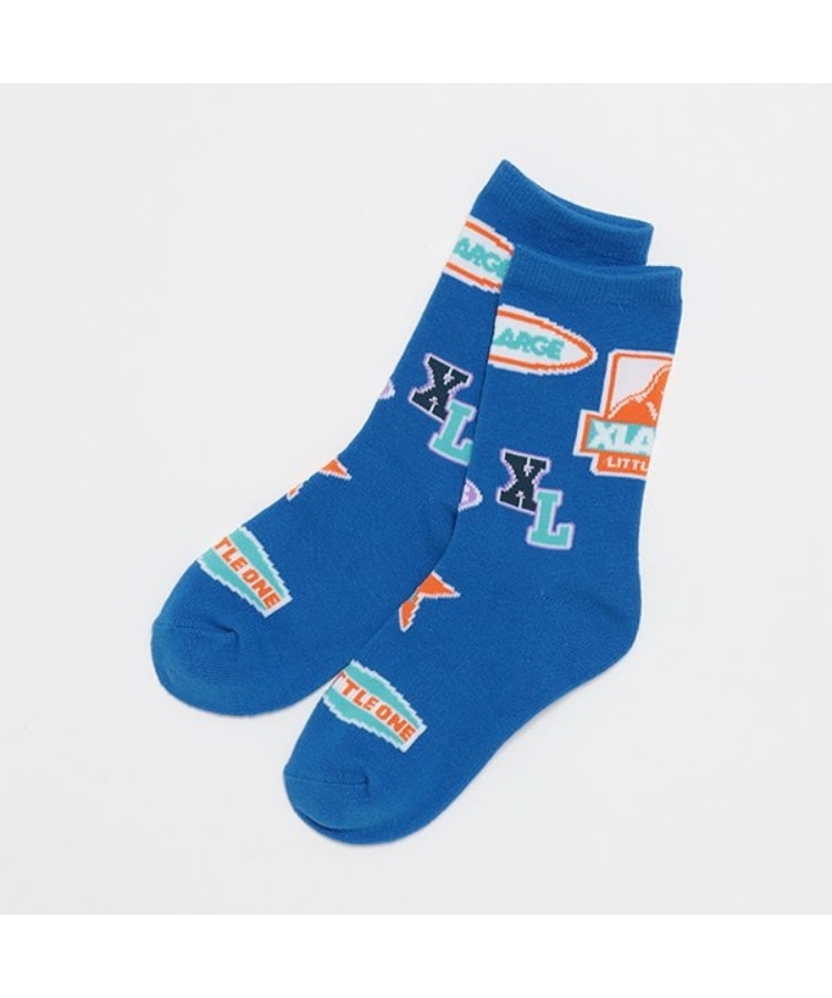 エクストララージ キッズ(XLARGE KIDS)のワッペンロゴソックス ブルー(091)