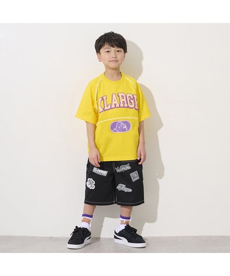 エクストララージ キッズ(XLARGE KIDS)のワッペンロゴハーフパンツ ブラック(219)