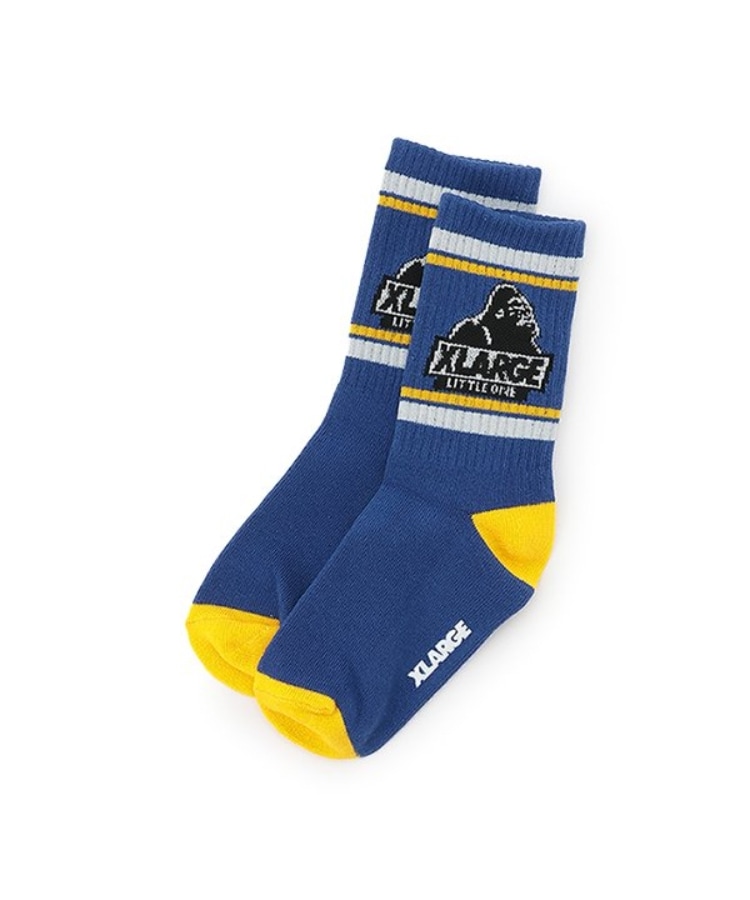エクストララージ キッズ(XLARGE KIDS)のOGゴリララインクルーソックス ブルー(091)