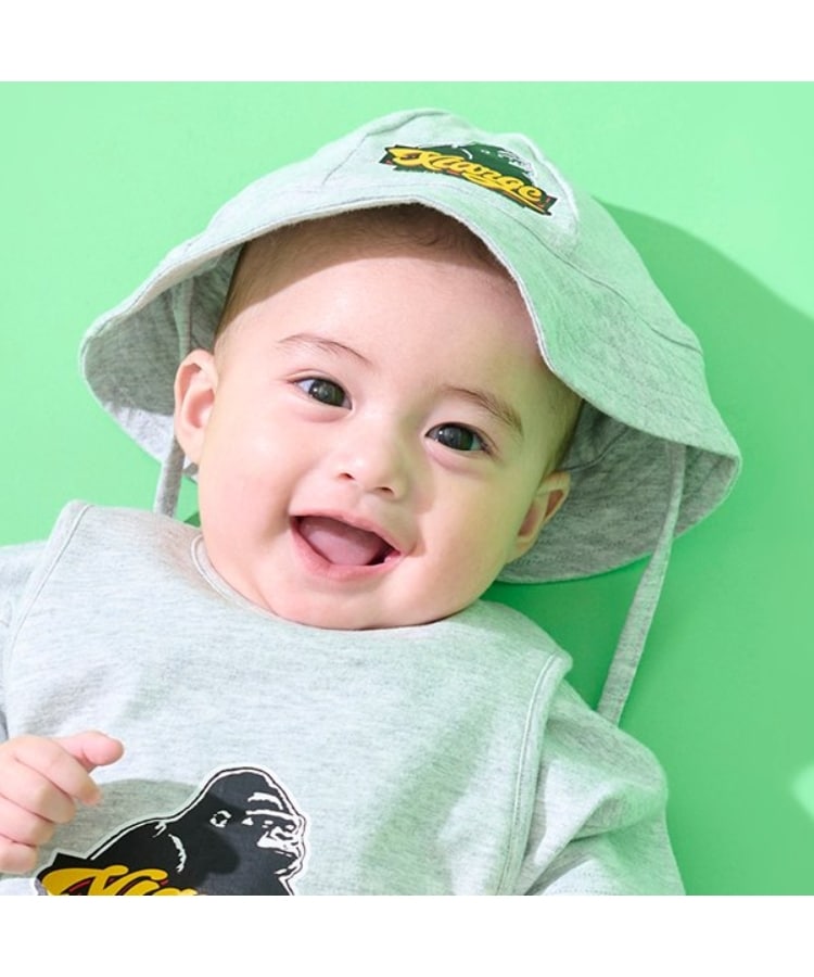 エクストララージ キッズ(XLARGE KIDS)のOGゴリラ&ロゴベビーハット グレー(112)