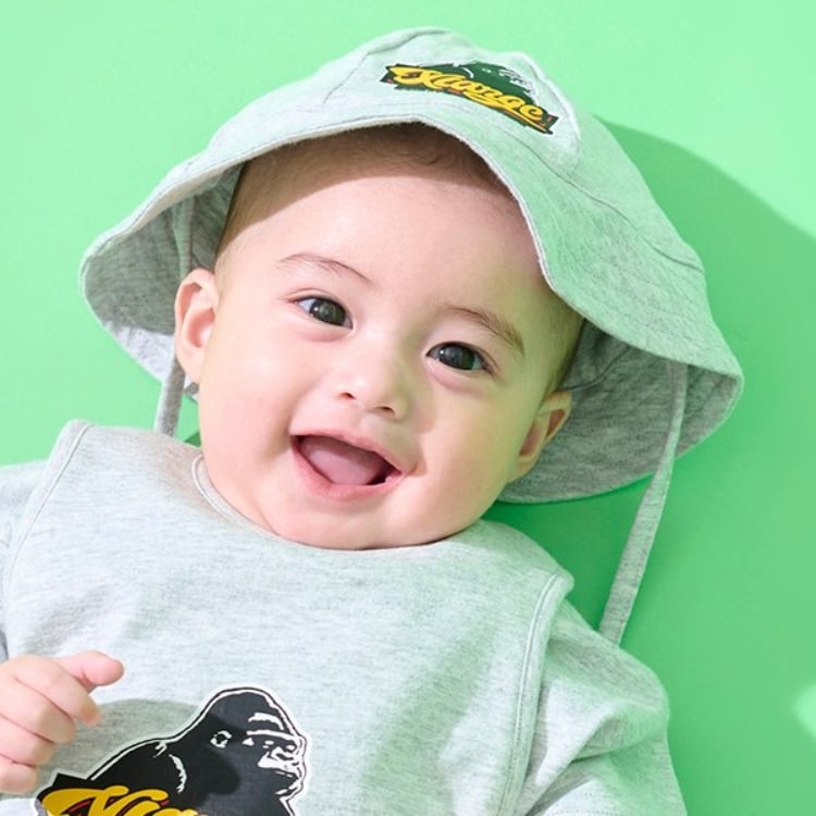 エクストララージ キッズ(XLARGE KIDS)のOGゴリラ&ロゴベビーハット キッズ・ベビーグッズ