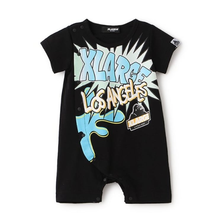 エクストララージ キッズ(XLARGE KIDS)のポップアートショートオール ロンパース・カバーオール(ベビー)