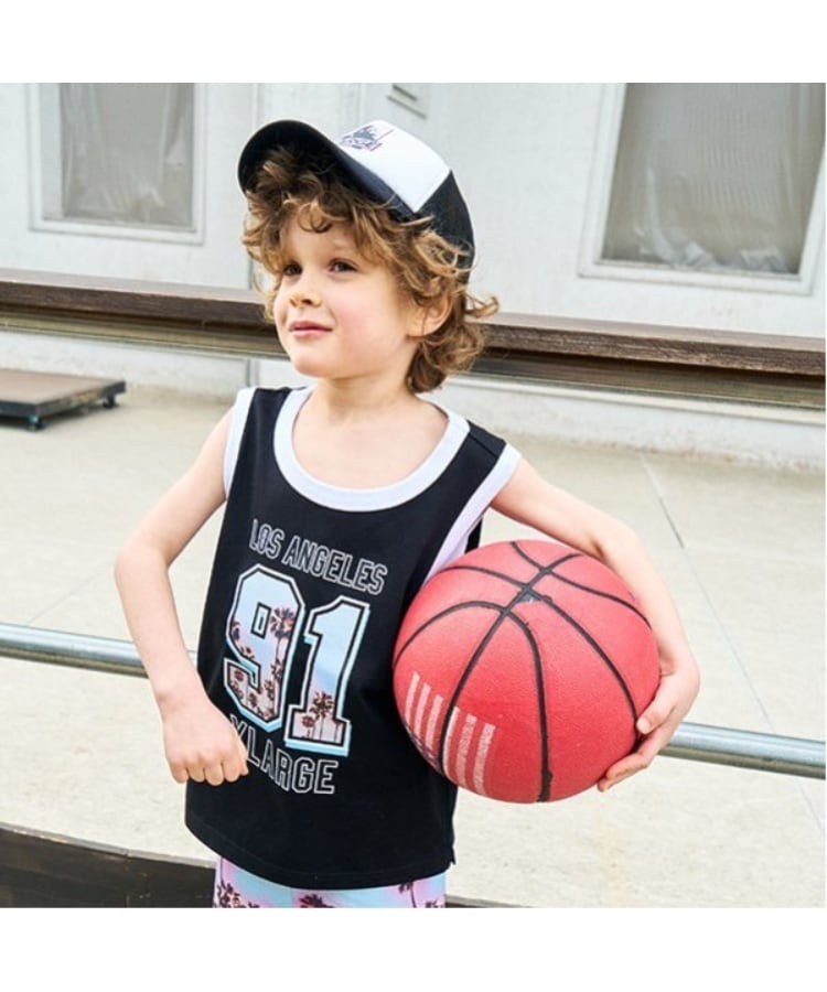 エクストララージ キッズ(XLARGE KIDS)のパームツリーナンバリングタンクトップ ブラック(219)