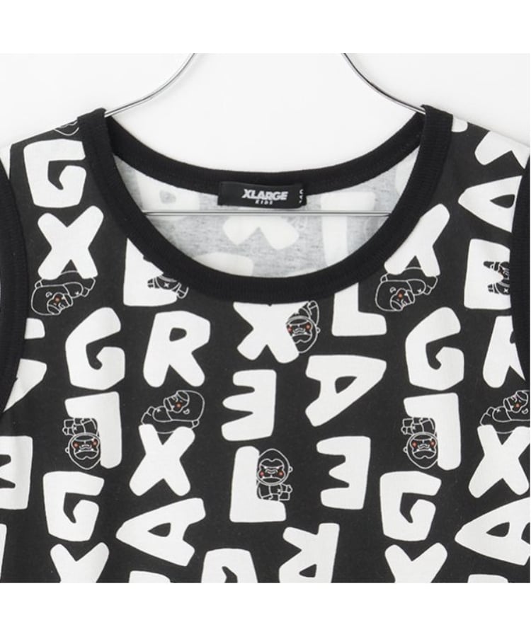 エクストララージ キッズ(XLARGE KIDS)の総柄ファニーゴリラタンクトップ2