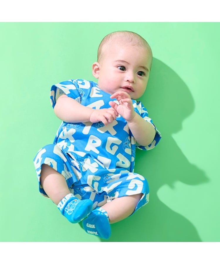 エクストララージ キッズ(XLARGE KIDS)の総柄ファニーゴリラショートオール12