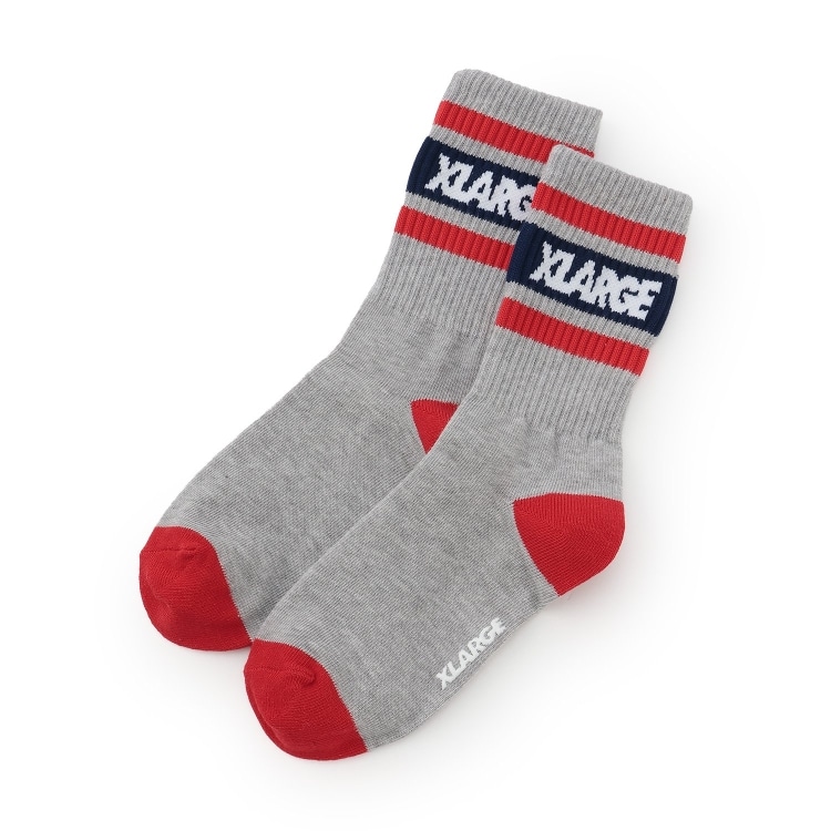 エクストララージ キッズ(XLARGE KIDS)のロゴラインクルーソックス ソックス