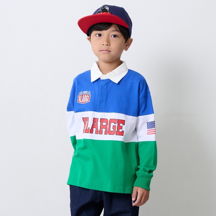 エクストララージ キッズ(XLARGE KIDS)のカラーブロックラガーシャツ Ｔシャツ