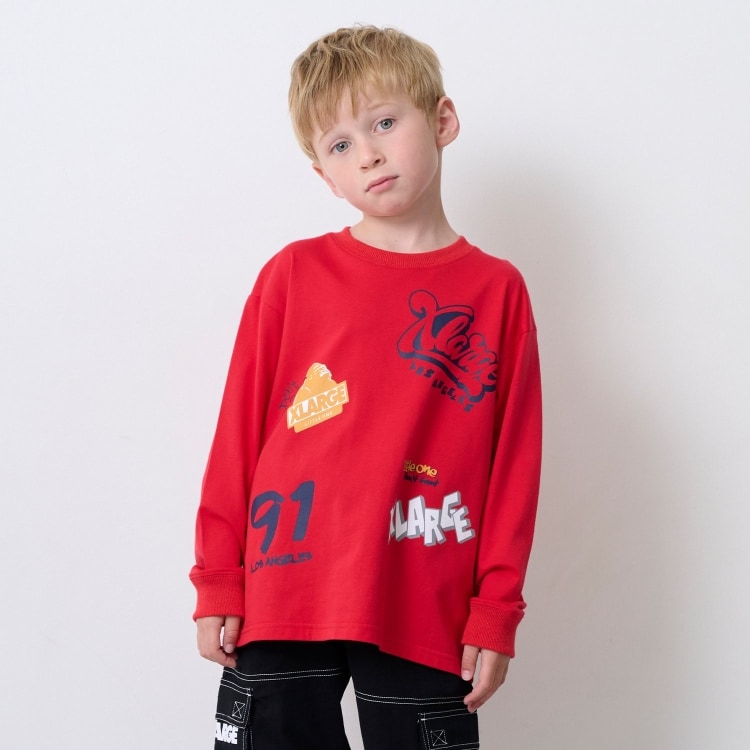 エクストララージ キッズ(XLARGE KIDS)の総柄グラフィティ長袖Tシャツ Ｔシャツ