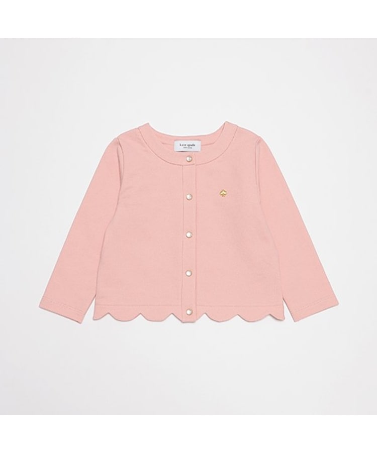 ケイト・スペード ニューヨーク キッズ(kate spade NEW YORK)のヘムスカラップカーディガン ピンク(071)