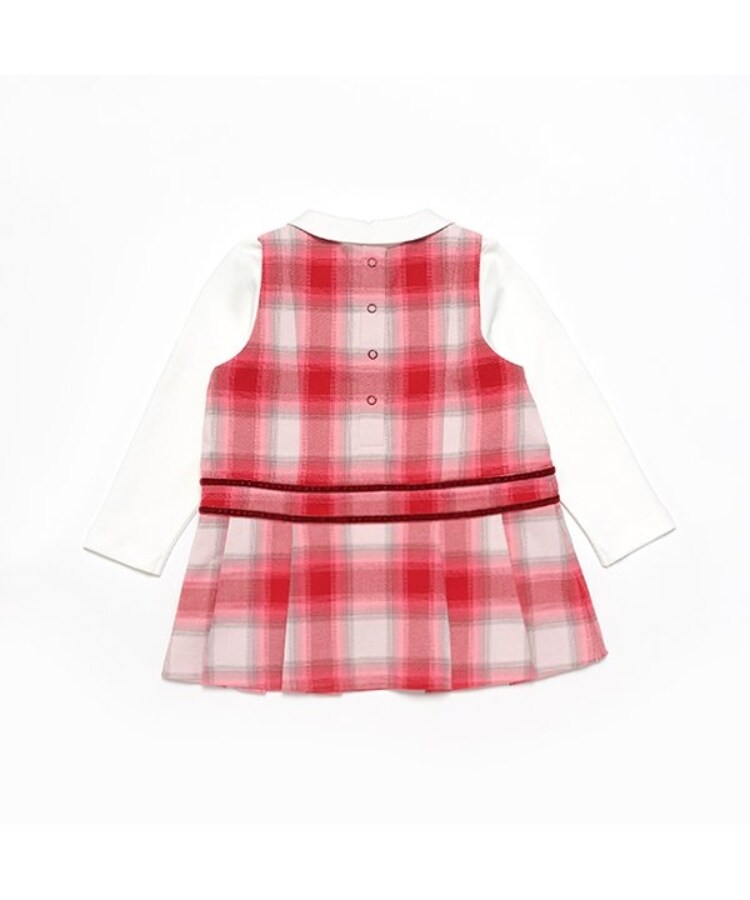 ケイト・スペード ニューヨーク キッズ(kate spade NEW YORK)のカットソー&チェックジャンパースカートセット1